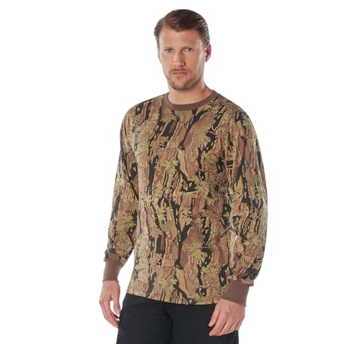 Image of Rothco Long Sleeve Camo T-Shirt | Rugged Camouflage Crew Neck T Shirt, Comfortable Casual Tee for Men & Women