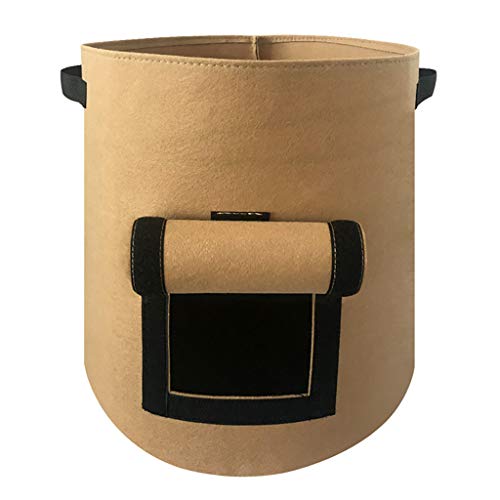 Preisvergleich Produktbild Gemüsebeutel Pflanzen Tasche Atmungsaktiv Vliesstoff, Pflanzsäcke Garten Wachsende Tasche, Pflanzsack, Pflanzbeutel Pflanztasche Wachsende Tasche Kartoffelsack zum Kartoffeln, Tomaten (Braun)