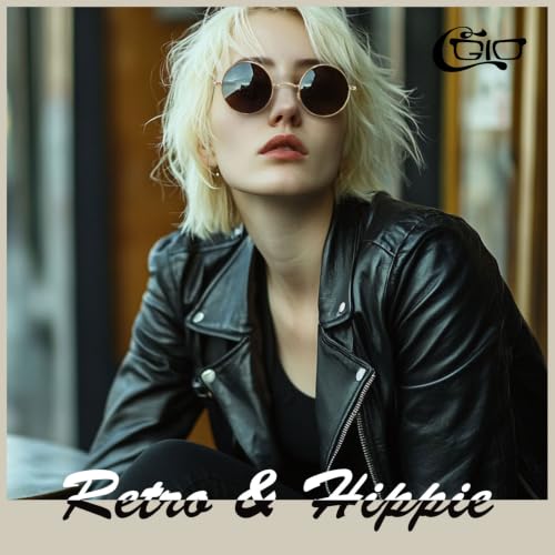 Image of CGID Retro Round Polarized Sunglasses Men Womens Circle Hippie Shades E01
