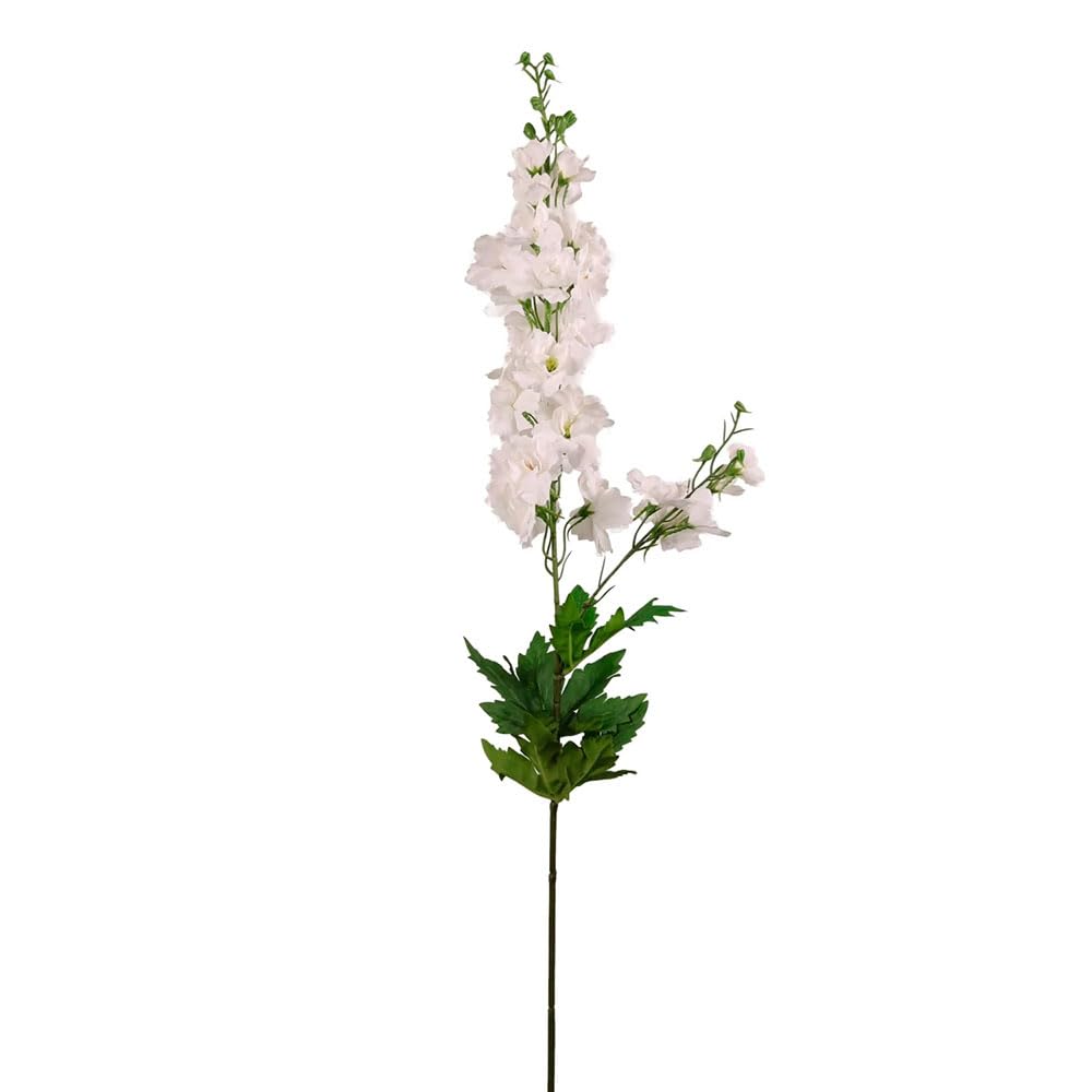 FloristryWarehouse Real Touch Artificial Delphinium Larkspur Flower Stem 90cm Tall Ivory