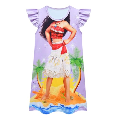 Girls Nightgowns 3-6 Years Flutter Sleeves Nightdress Nightie Dress Sleepwear Pajamas for Little Girls