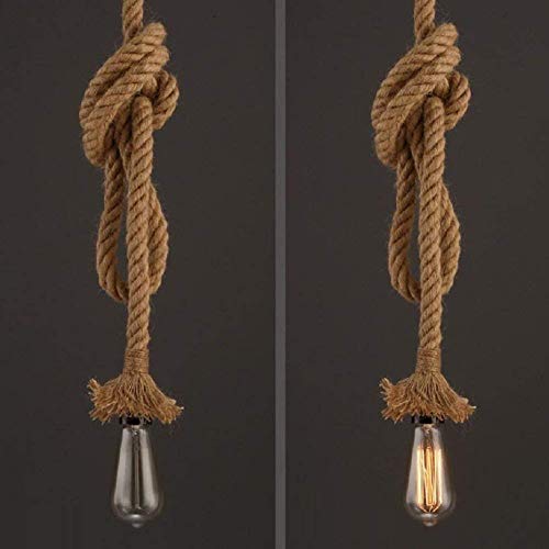 Lustre rétro de corde ajustable 1.5m GZZ suspension B sans ampoule pour salon