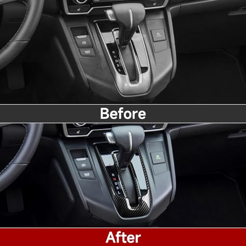 Image of Gas Center Gear Shift Panel Decals for Honda CRV 2017 2018 2019 2020 2021 2022 Accessories CR-V ABS Carbon Fiber Interior Stickers