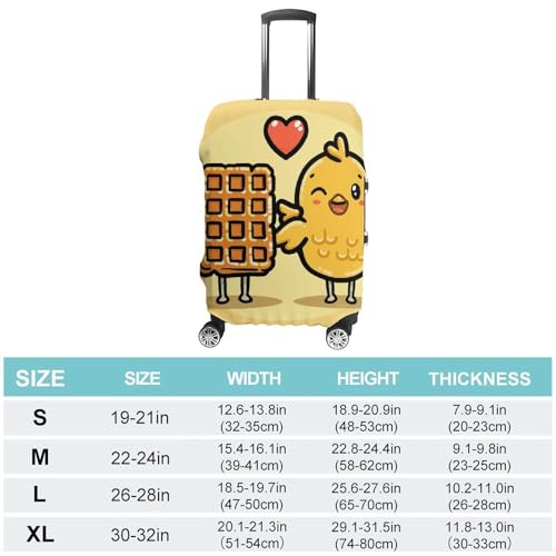 Carry on Luggage Cover Waffles And Chicken Suitcase Covers for Luggages Tsa Approved Travel Luggage Sleeve Protector Elastic Suitcase Protector Anti-Scratch Washable Fits 19-30 Inch Case -XL2