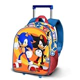 KARACTERMANIA Sonic The Hedgehog Shadow-Zainetto 3D con Ruote Piccolo, Multicolore, 26 x 34 cm, Capacità 7 L