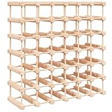 vidaXL Botellero, Estante para 42 Botellas, Soporte para Botellas de Vino Alcohol, Botellero para Cocina Bar Bodega, Madera Maciza de Pino