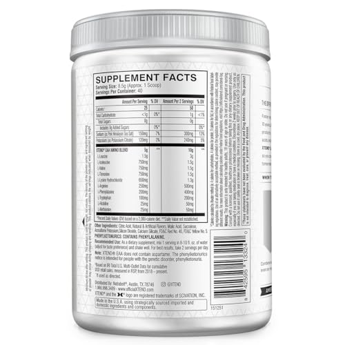 Image of Xtend EAA + BCAA Powder for Muscle Recovery & Lean Muscle Growth, 9 Essential Amino Acids for Intra Workout or Post Workout Recovery, 10g EAAs Per 2 Servings, Blood Orange 40 Servings (Pack of 2)
