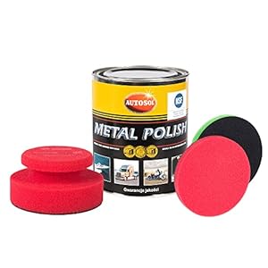 DETAILINGPADS Autosol Metal Polish Polierpaste mit 3er Polierpads 90mm – Metall und Aluminiumreiniger Polituren…
