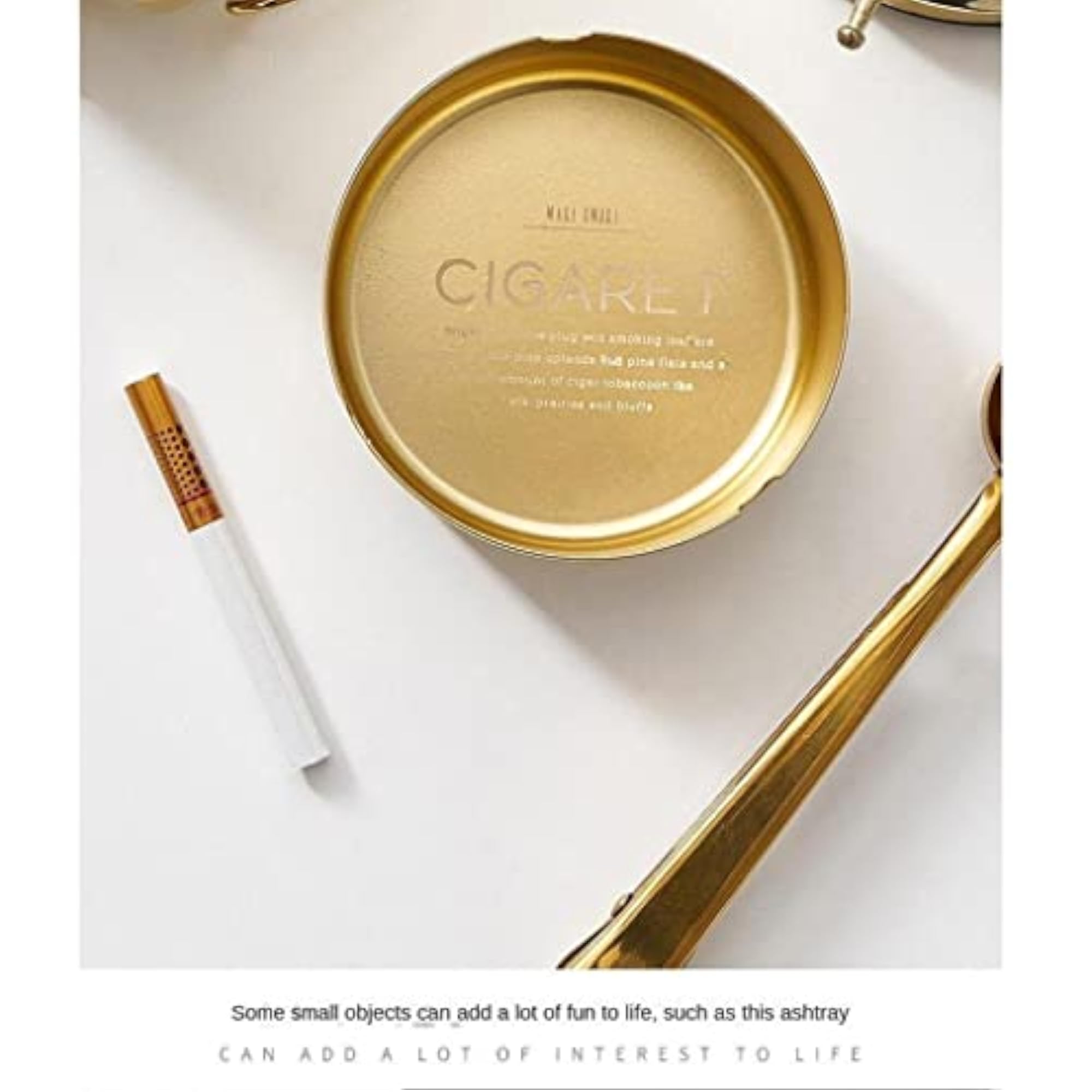 Nordic Desktop Iron Ashtray for Home Decor