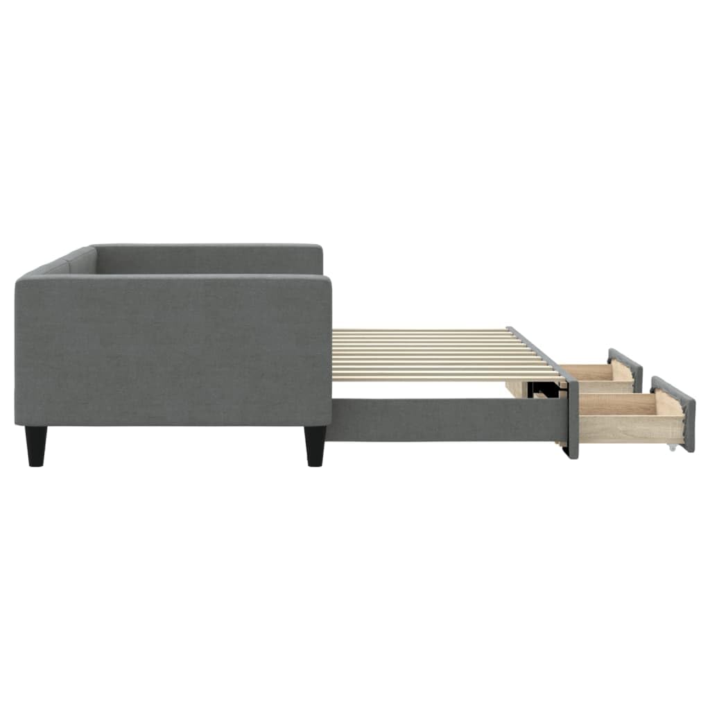 VidaXL Divano Letto Estraibile Cassetti Grigio Chiaro 90x190cm Velluto | Leroy Merlin