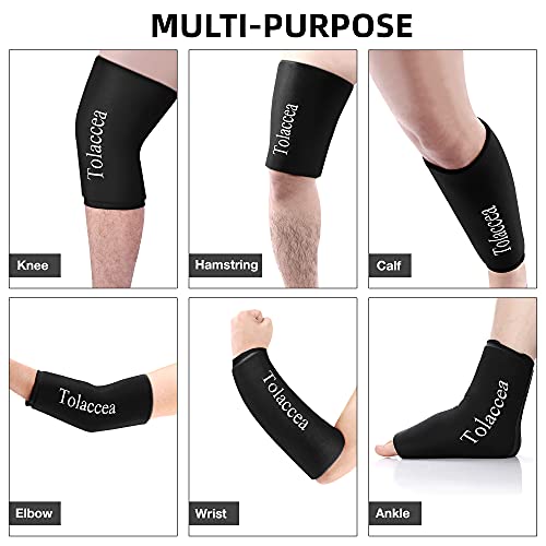 Tolaccea Hot & Cold Therapy Flexible Ice Packs Cold Therapy Compression Sleeve Reusable Gel Pack For Injury Cold Wrap For Knee Calf Elbow #TOP1