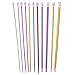 Zuoyou Crochet Hooks 11 Pack Diverse Size Assorted Color Tunisian Afghan Aluminum Knitting Needles Set (2mm to 8mm)