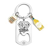 ZYMGUO Cadeau Tonton Porte-clés Super Tonton Papa Papy Parrain Frère...