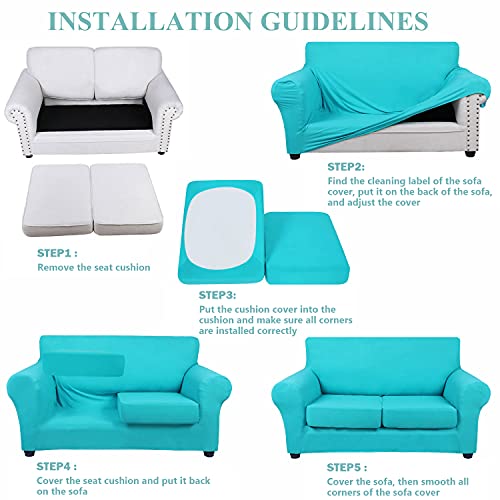 Hyha 4 Pieces Stretch Sofa Slipcovers thumb #6