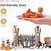 Liberty Imports Medieval Castle Kingdom Knights Action Figure Toy Army Playset with Castle, Figurines, Catapult, and Acessories Kids Playset in Storage Bucket