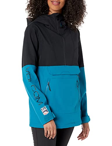 Volcom Women's Mirror Pullover Anorak Snowboard Ski Winter Jacket, Usst Glacier Blue, Medium #TOP20