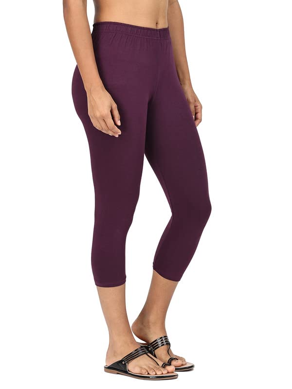 Image of Robinbosky Premium Stretchable Cotton Capri Legging for Women | Suitable for Formal wear & Casual wear | High-End Elastic Makes. The Leggings Squat Proof and Durable for Travel, Yoga, & Workout.