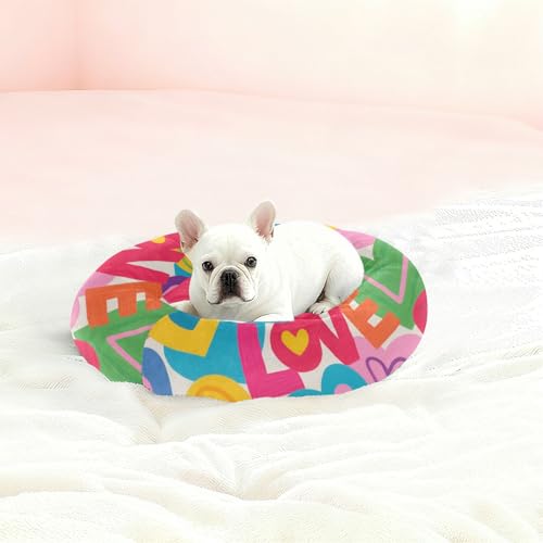Lit pour chien forme cœur amovible panier lavable dessin animé - 3