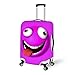 FOR U DESIGNS 26-30 Inch Large Purple Naughty Face Design Soft Luggage Cover for Woman Travel