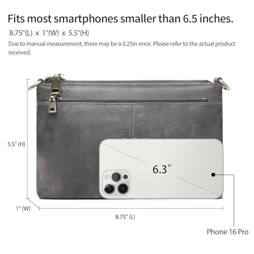 Image of SENDEFN PU Leather Crossbody Bag for Women Small Clutch Purses Crossbody Shoulder Handbag Wallet Purses RIFD Card Slots