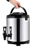 Catering Urn, 6L/8L/10L/12L/16L/20L Hot Water Dispenser with Faucet, Stainless Steel Insulated Bucket Milk Tea Barrel for Hot Water and Beverage,6L