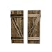 BarnwoodUSA | Rustic Farmhouse Window Shutters (Set of 2) | Made of 100% Reclaimed and Recycled Wood | Rustic Interior Window Shutters | Traditional Country Style Home Decor | Made in USA