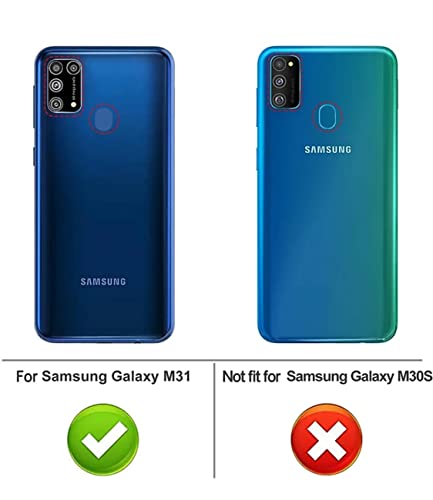 Image of Mobile Back Cover Case for Samsung Galaxy M31, SM-M315F /DS, SM-M315F /DSN (Silicone Case|CameraProtection|Black SC1510)