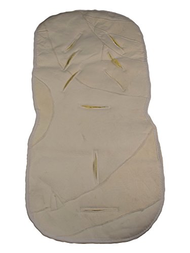 Naturasan Kinderwagen-Einlage echt Lammfell, Baby Lammfell-Auflage, Sitzeinlage, Universalgröße für Kinderwagen, Buggy, ca 74 x 35 cm, warmes echtes medizinsches Schaffell, Liner-02