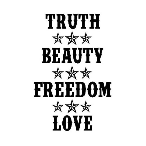 Moulin Rouge Sticker Truth Beauty Freedom Love - Fun Decal for Car or Home (Small - 21cm x 15cm) Cover