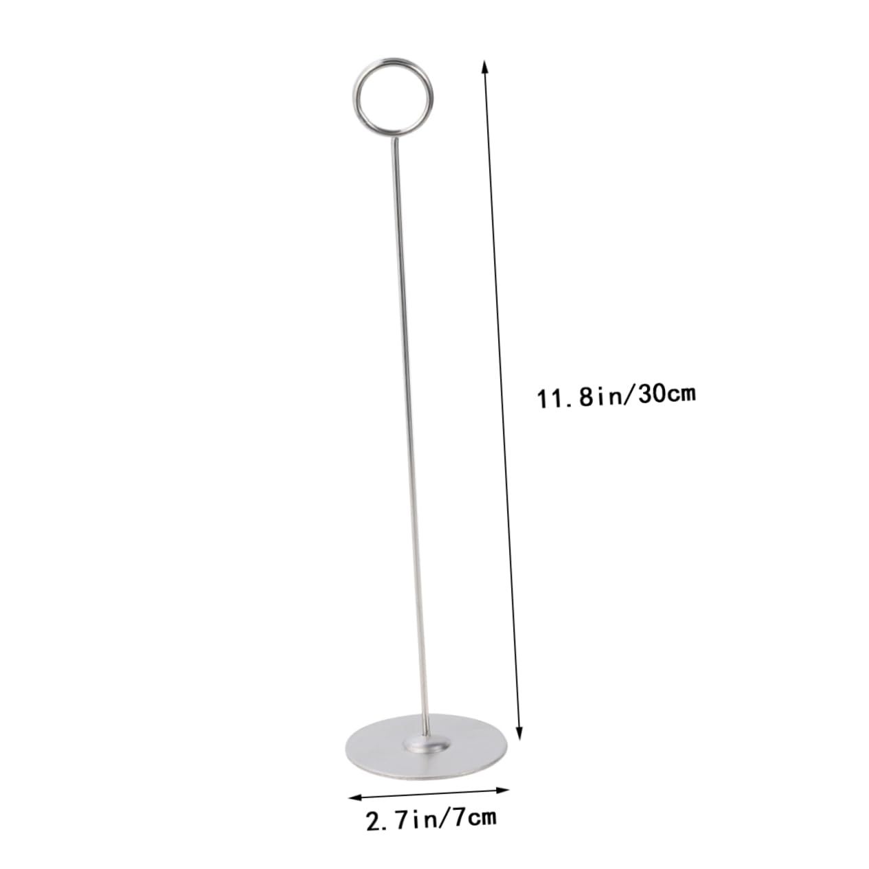 Unomor 5pcs Stainless Steel Table Number Holder Wedding Table Card Sign Holder Restaurant Hotel Event Photo Stand