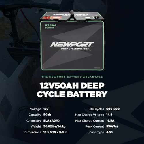 Newport 24B1000301 12V50Ah Deep Cycle Heavy-Duty Marine Battery thumb #1