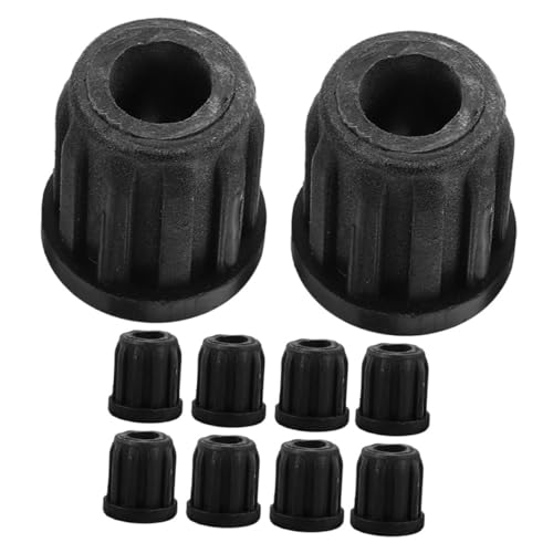 NIYANGLE 10 Pièces Accessoires de chaise de bureau prise d'insertion de meuble douille de roulette inserts de manchon pour roulette sur meuble manchon de pivotante Plastique Black