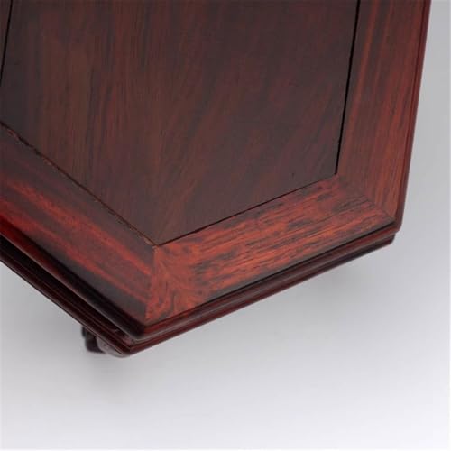 Tabouret hexagonal en bois grand format pour pot de fleur et bonsaï