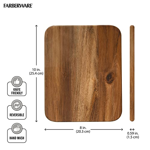 Tabla de cortar de madera de acacia Farberware 20.32x27.94 cm miniatura 3