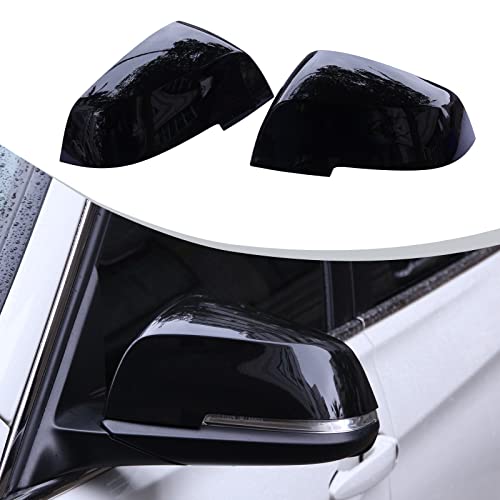Coque de rétroviseur en ABS noir brillant résistante aux chocs et protections UV