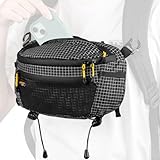 ウエストバッグ 登山 ポーチ 軽量 ウエストポーチ サコッシュ 腰袋 防水 大容量 登山用 アウトドア バイク 旅行 釣り (ブラック)