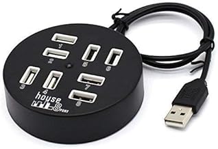 E-ROYAL SHOP Hi-Speed 8 Port USB Hub Adapter for Charging + High Speed Data Transfer + USB Extension Ports,1 TBPS Support for Windows, Mac OS & Linux, PC Desktop Laptop MacBook