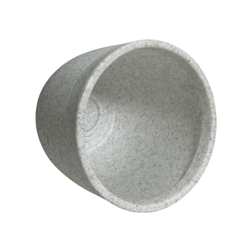 Image of Harshdeep Roto Molded Pots - Milano - Indoor Outdoor Home Living Room Balcony Garden Decor 12 Inch U V Protected Planter, Light Weight and Durable Stone Finish (White Stone)