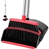 Broom and Dustpan Set House Brooms for Sweeping Indoor Broom with Dust Pan Combo Set for Home Office Kitchen Lobby Floor Pet Hair Indoor&Outdoor Cleaning