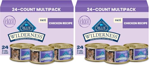 Image of Blue Buffalo Wilderness High-Protein Grain-Free Wet Kitten Food,Chicken Pate Recipe,3-oz Cans,(Pack of 48)