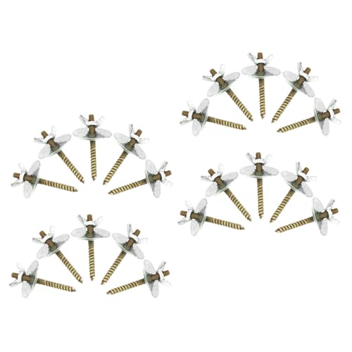 SUPVOX Birdcage Stands Hardware 20 Sets Bird Perch Screws Birdcage Accessories Matting for Bird Cage Chinchilla Wooden House