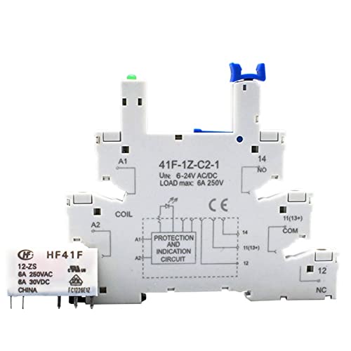 Relais SSR rail DIN 24V module d'interface électronique 6A LED 41F-24-ZS - 5