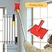 Paint Edger Tool with Extension Pole, Cutting in Tools for Painting Set Adjustable Edge Painting Flat Edging Tools Paint Pads for Achieve Flawless Edges Walls, Ceilings, Corners(with 2 Pads)