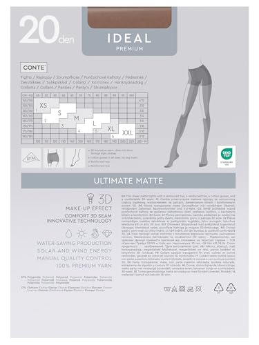 Image of Conte Tights Classic Matt Sheer Pantyhose with Control Top Ideal 20 den