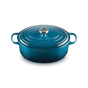Le Creuset Enameled Cast Iron Signature Oval Dutch Oven, 6.75 qt., Deep Teal