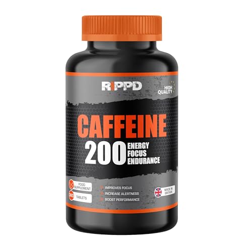 RIPPD Caffeine 200mg 360 Tablets – High Strength Energy, Focus & Endurance Support | Helps Reduce Fatigue & Boost Performance | Made in The UK | Food Supplement