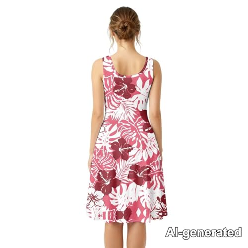 Image of Hawaii Matching Couple Outfits Husband and Wife Clothing Fashionable Mens Casual Shirts Hawaii Dress with Soft Fabric