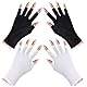 YUXIANLB UV Schutzhandschuhe fingerlos 3 Paar Professionelle Lichtschutzhandschuhe für Maniküre, Pediküre, Nailart, Nagelstudio, Acrylnägel, Gel Nägel, Atmungsaktiv für präzises Arbeiten