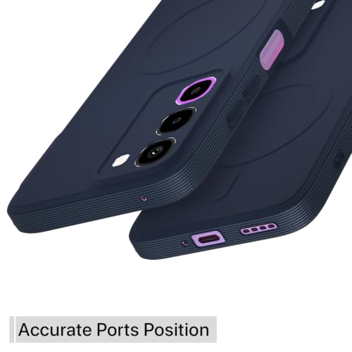 Image of Pikkme Back Cover for Realme P4R 5G Soft Matte Silicone Mag-Safe Design (Mag-Safe Not Support) Camera Protection | Slim Fit Bumper Cover (Blue)