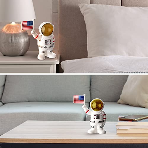 Solarxia Cute Car Ornament, Car Dashboard Decorations, Astronaut Figure Waving American Flag With Solar Energy For Auto Ornament, Office And Bedroom Decor #TOP4